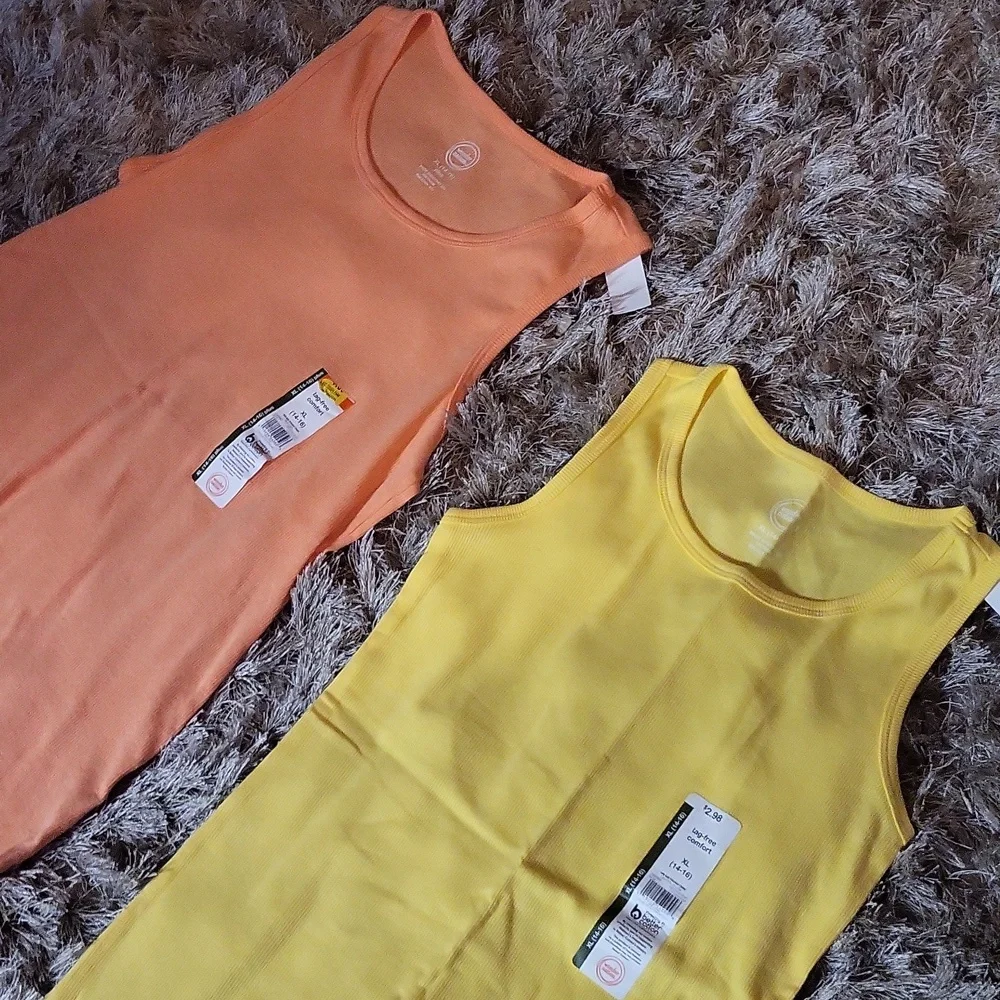 Orange and Yellow Tank Tops - Picture 3 of 4